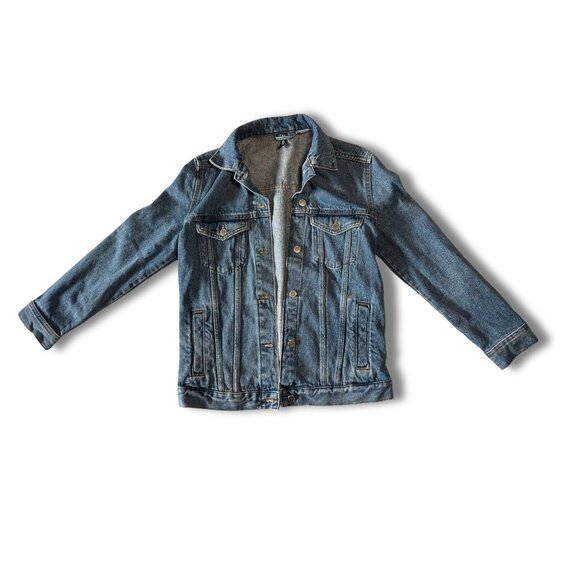 H&M Divided Mens Denim Jacket Size 2 Classic Blue Casual Style Made In Banglades - Picture 2 of 7